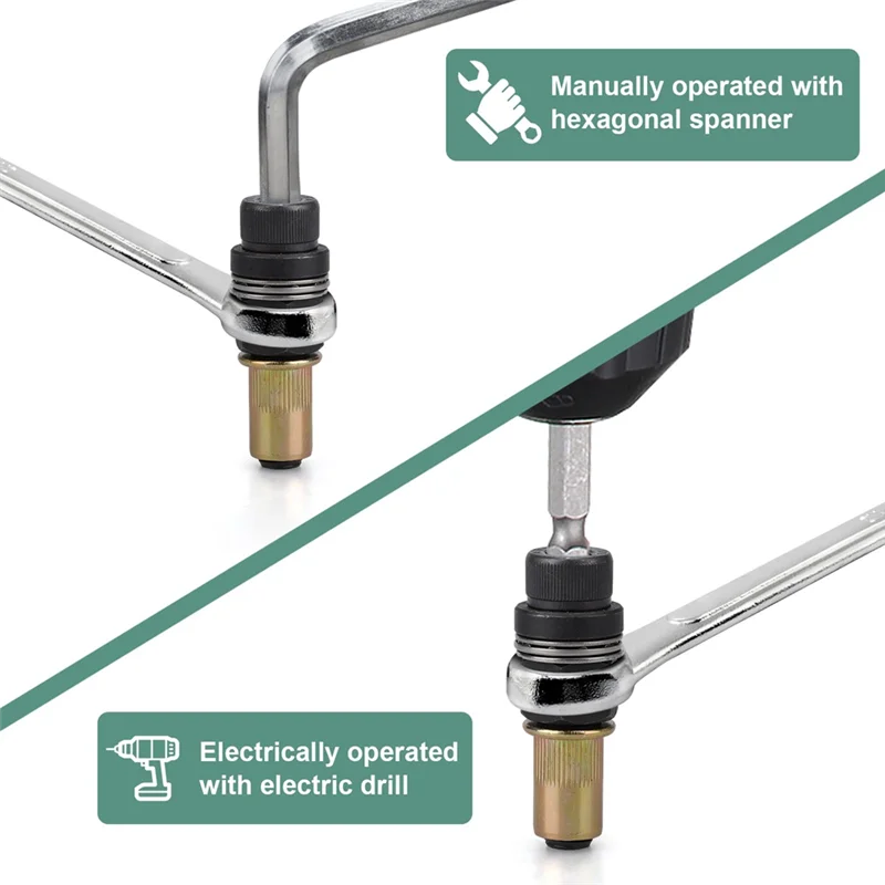

Rivet Nut Tool Set M3-M10 For Manual & Electric Drill Operations, Ideal For Mounting & Repairs-AA70