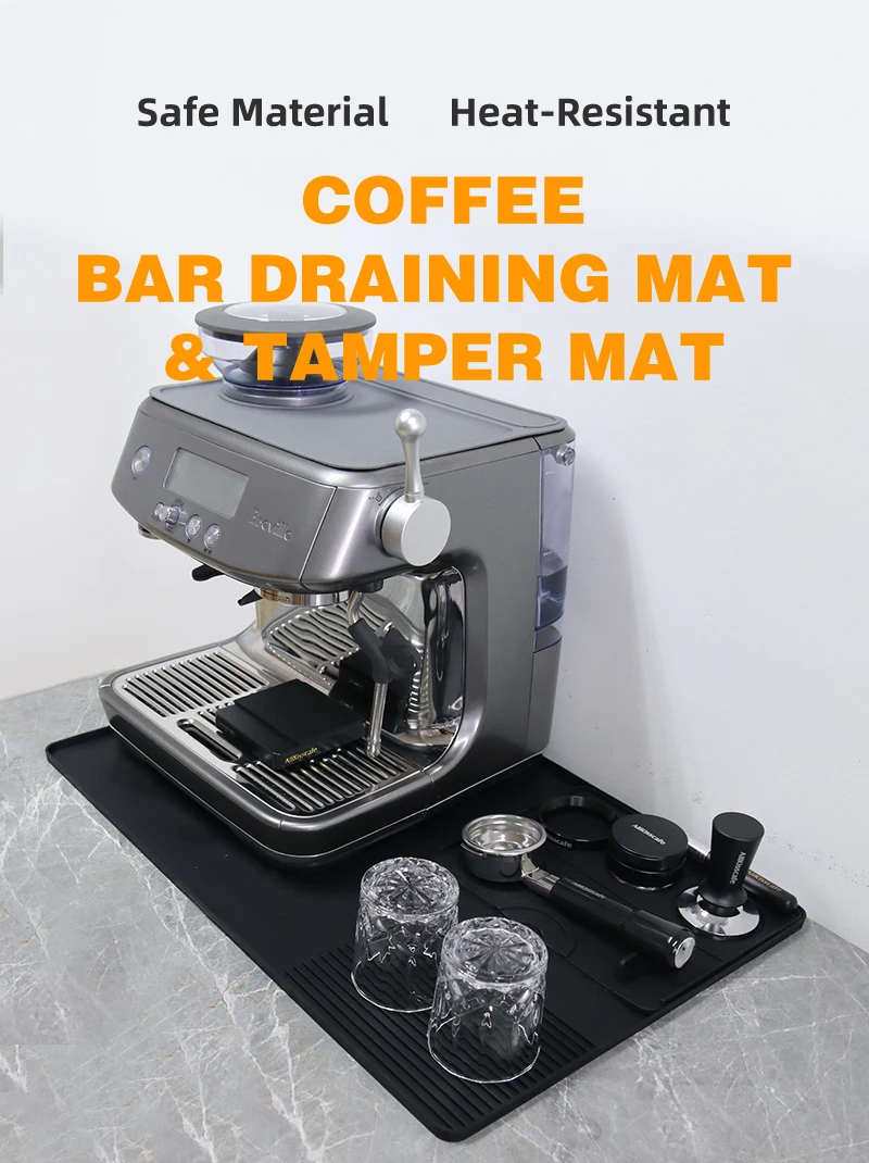 Kaffee Tamper Matte Verteiler Station Siebträger Silikon Pad Espresso Maker Bar Zubehör Coffeeware Ecke Barista Werkzeuge – Detail 1