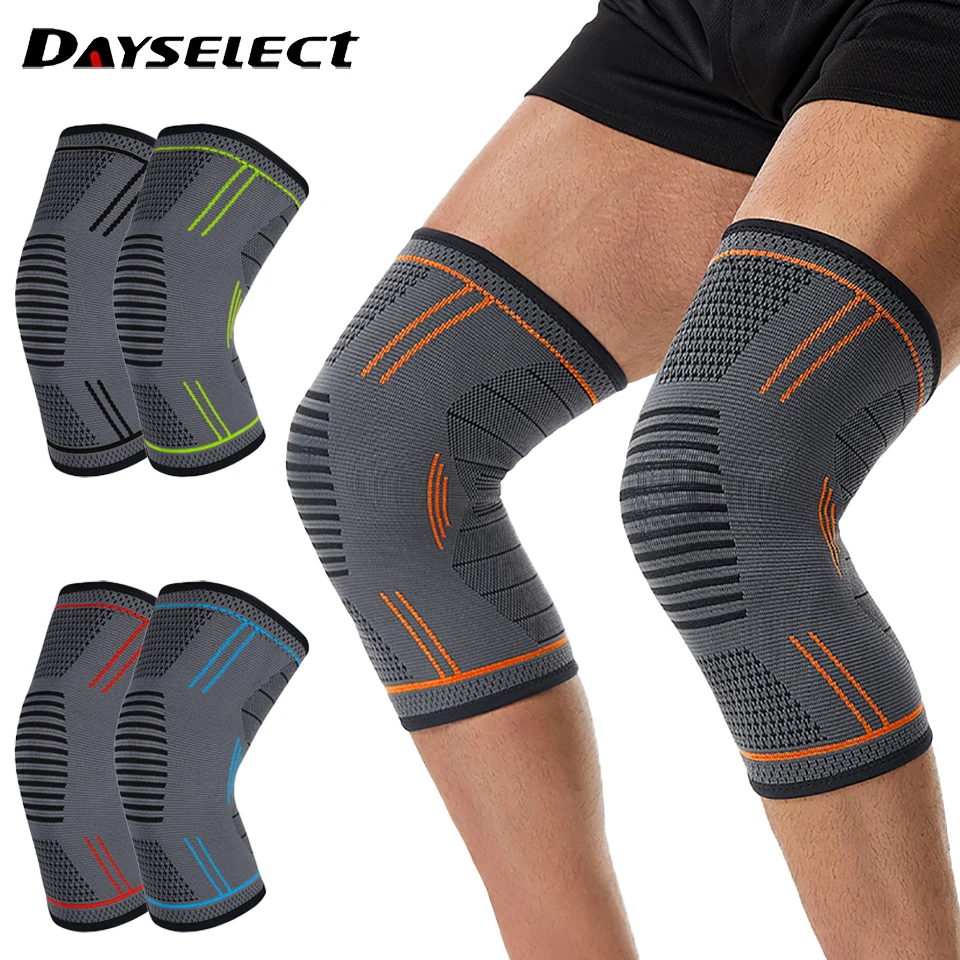 1Pcs High-elastic Knee Pads Package Shock Absorption Knitting Comfort Breathable Knee Protection Sports Fitness Hiking Football