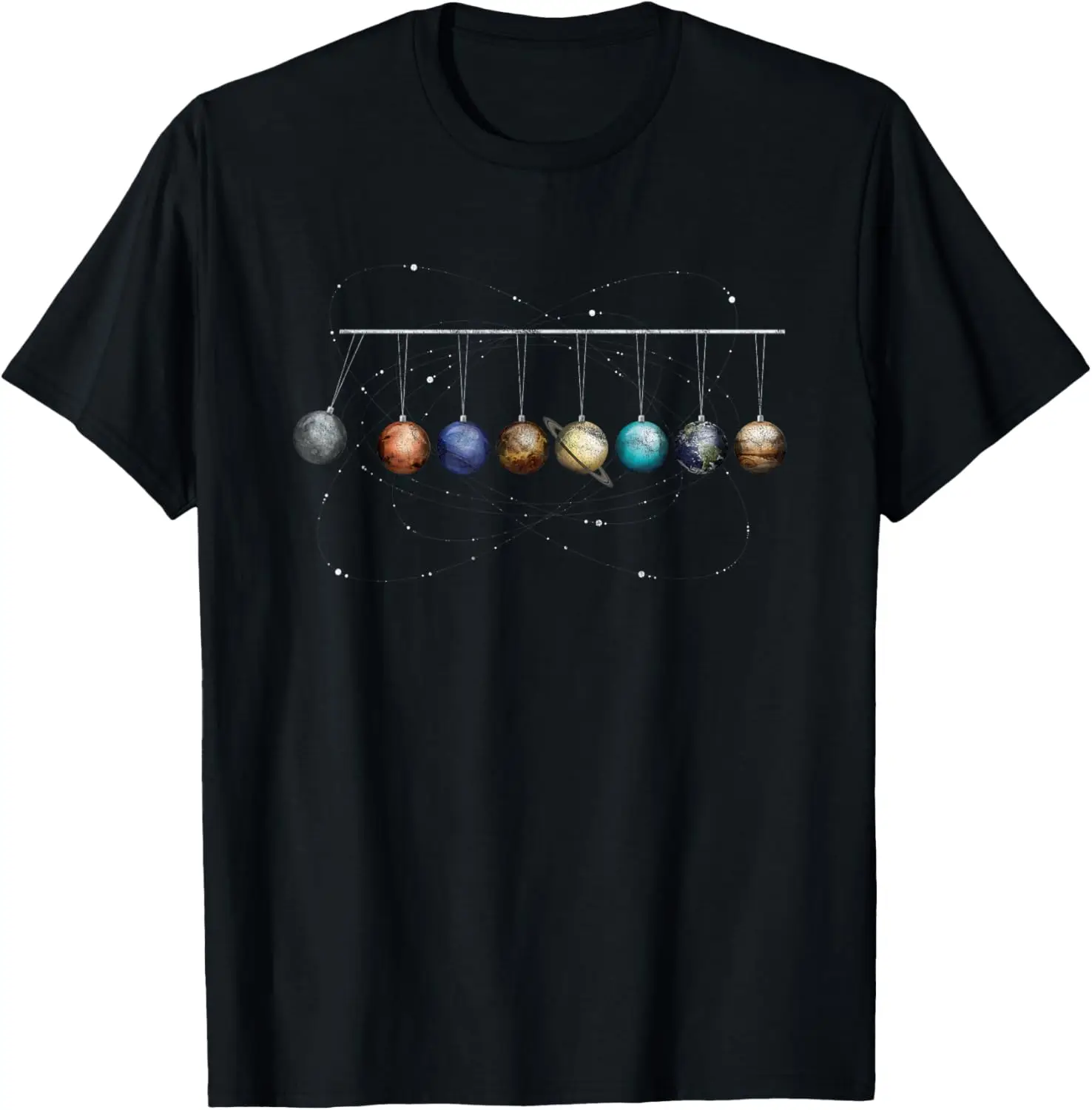 Funny Planets Planetary System Solar Pendulum Graphic T-Shirt