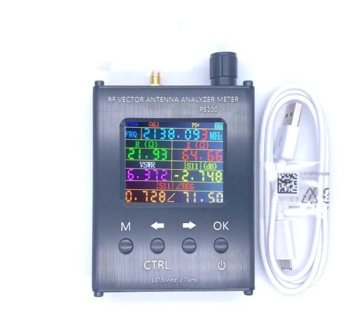 Free shipping PS100/PS200 N1201SA+ 35MHz - 2.7GHz UV RF Antenna Analyzer SWR Meter Tester with Aluminum Alloy Shell