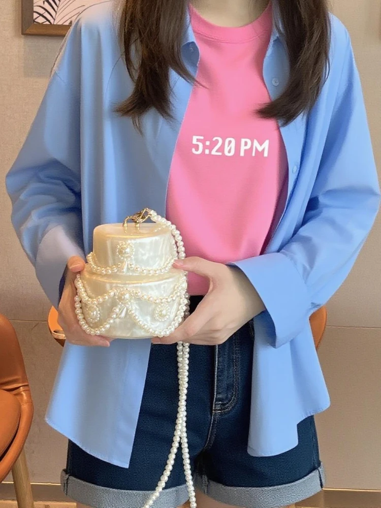 

Дизайнерская брендовая женская акриловая сумка для торта, милое вечернее платье, сумка с жемчугом, сумки на плечо для свадебной вечеринки для женщин