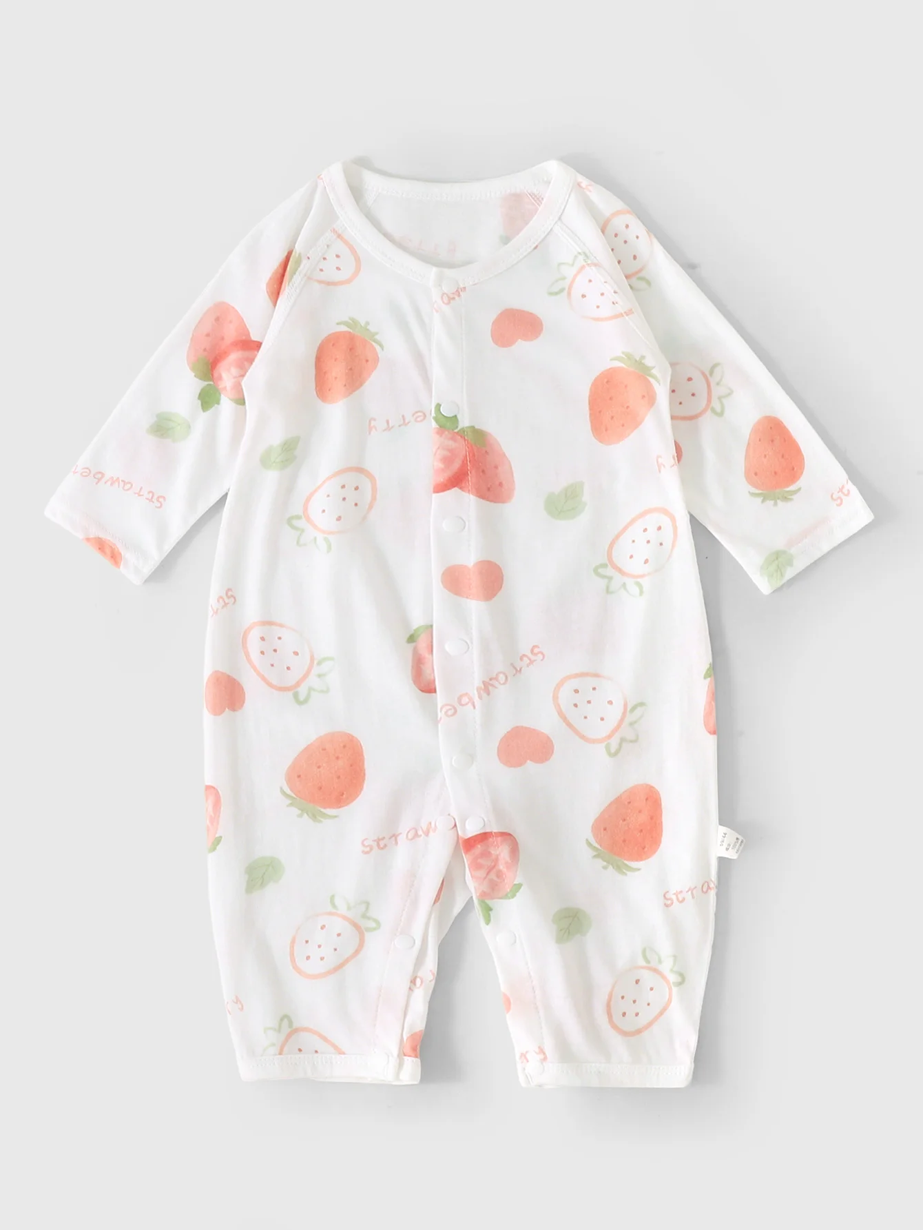 

Осенний детский тонкий милый комбинезон с клубничным принтом и атмосферой кислорода