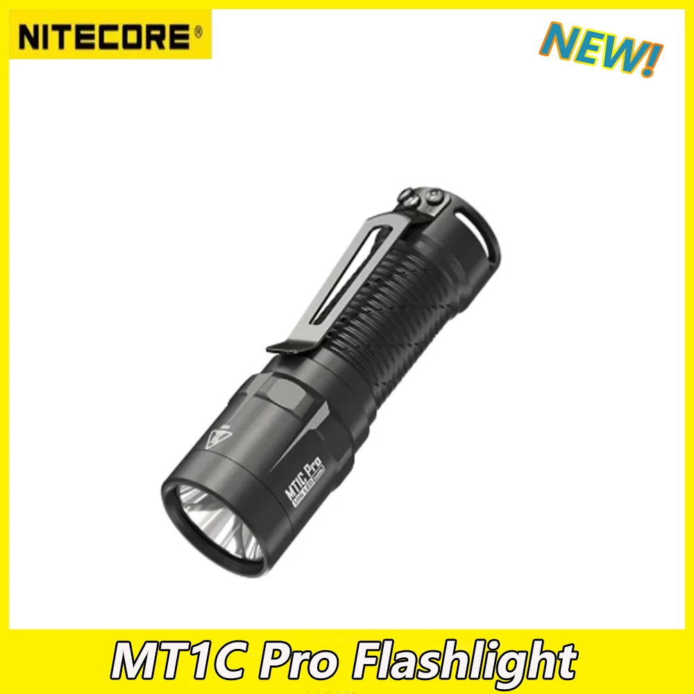 

Компактный фонарик Nitecore MT1C Pro EDC, 1000 люмен, USB-C, перезаряжаемый, Ультрафиолетовый светодиод, с батареей 1600 мАч