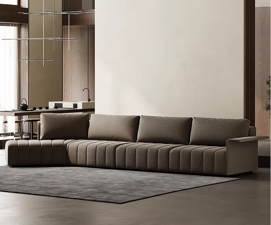 #  3-Seater Reclining Corner Leather Modular Sofa Set Black Brown Storage