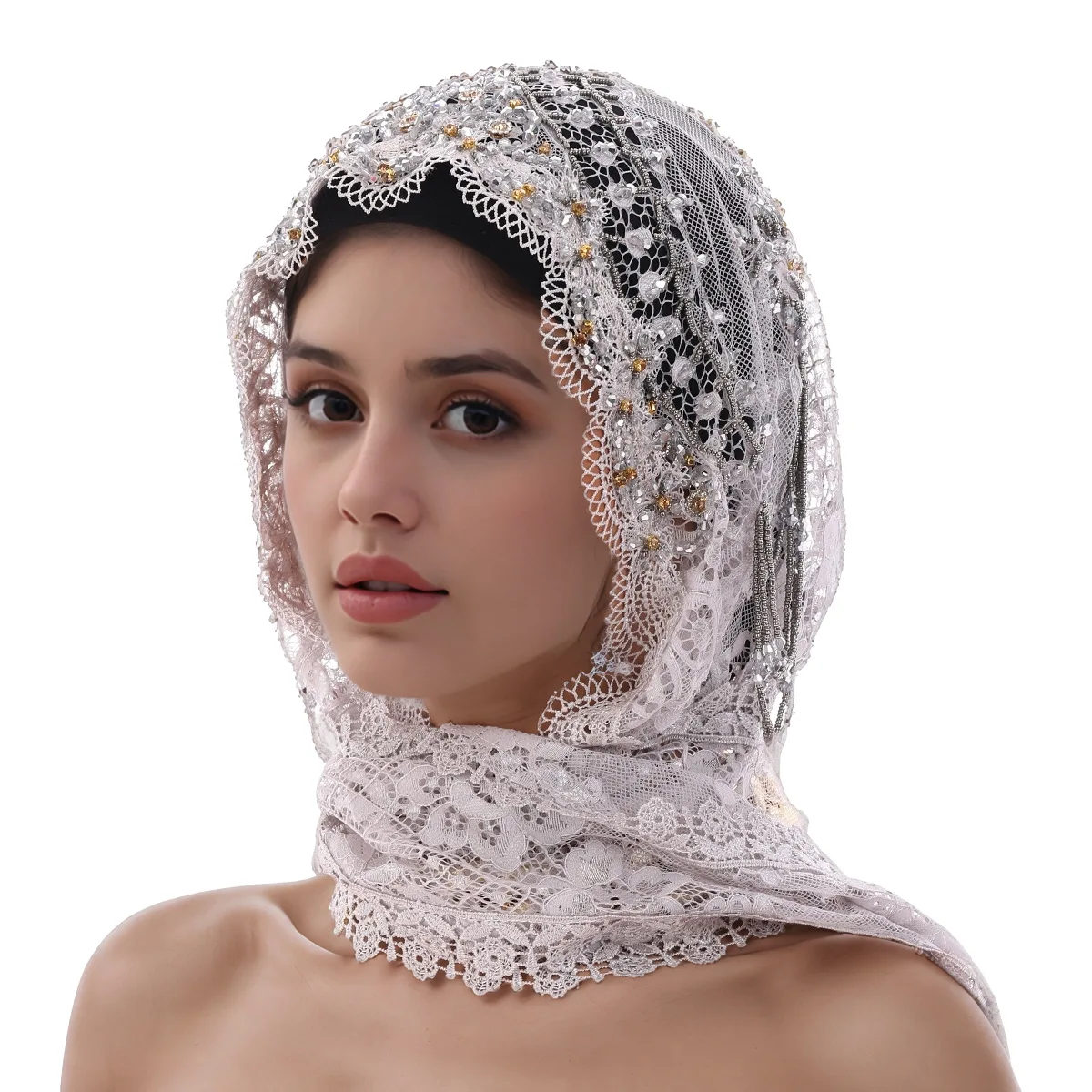 

Дышащая кружевная шапка-тюрбан с вышивкой, мусульманская женская летняя повязка на голову, платок, шляпа, исламский головной убор, капот, женские повязки на голову