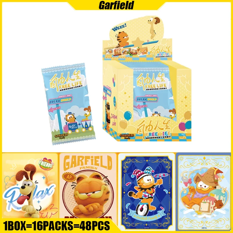 BEILIGU Vol.1 Garfield Family Cards Free Life Anime Collection Cards Mistery Box Board Game Toys Birthday Gifts for Boy and Girl