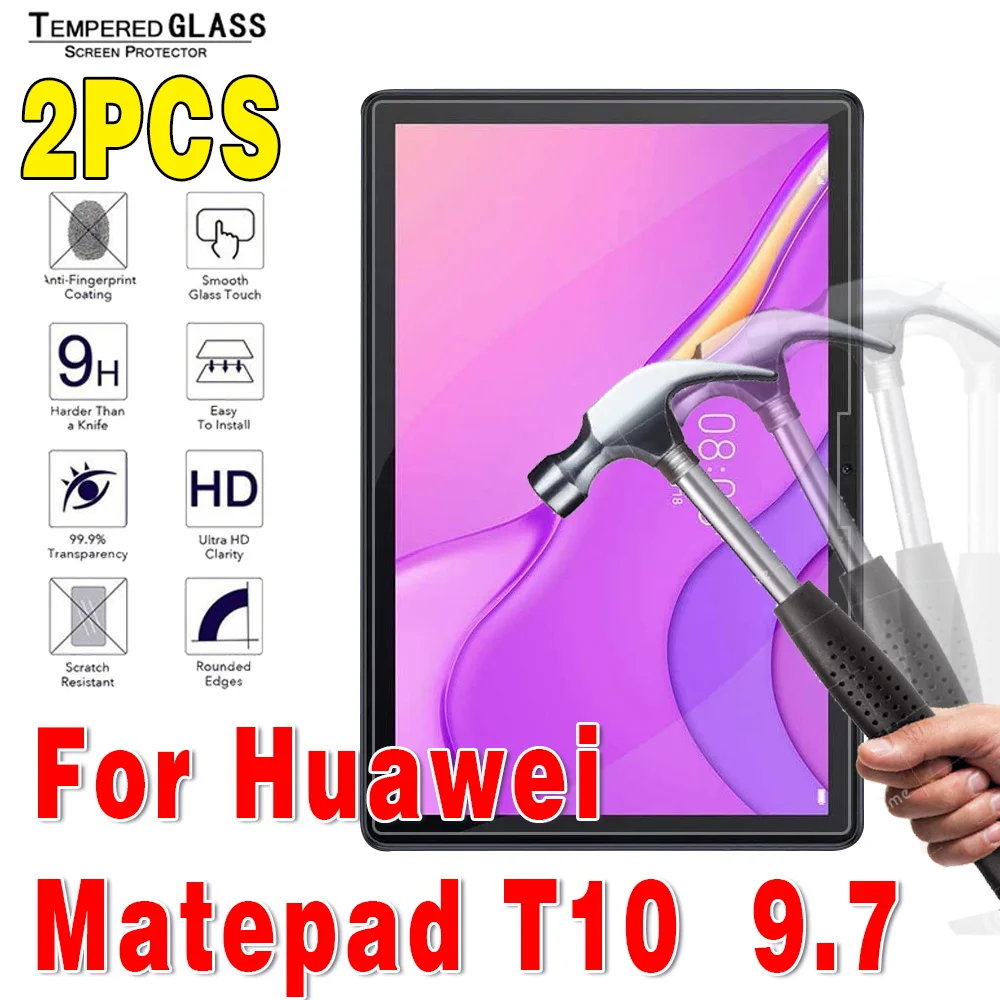 

Закаленное стекло для планшета Huawei MediaPad T10 9,7 дюйма, 2 шт.