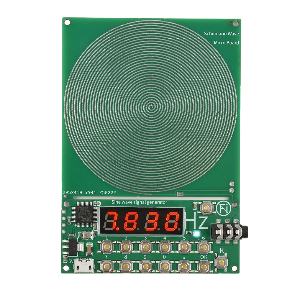 7.83Hz Schumann Waves Generator Ultra-Low Frequency Pulse Generator Resonator Micro USB 0.1Hz-100000Hz Adjustable