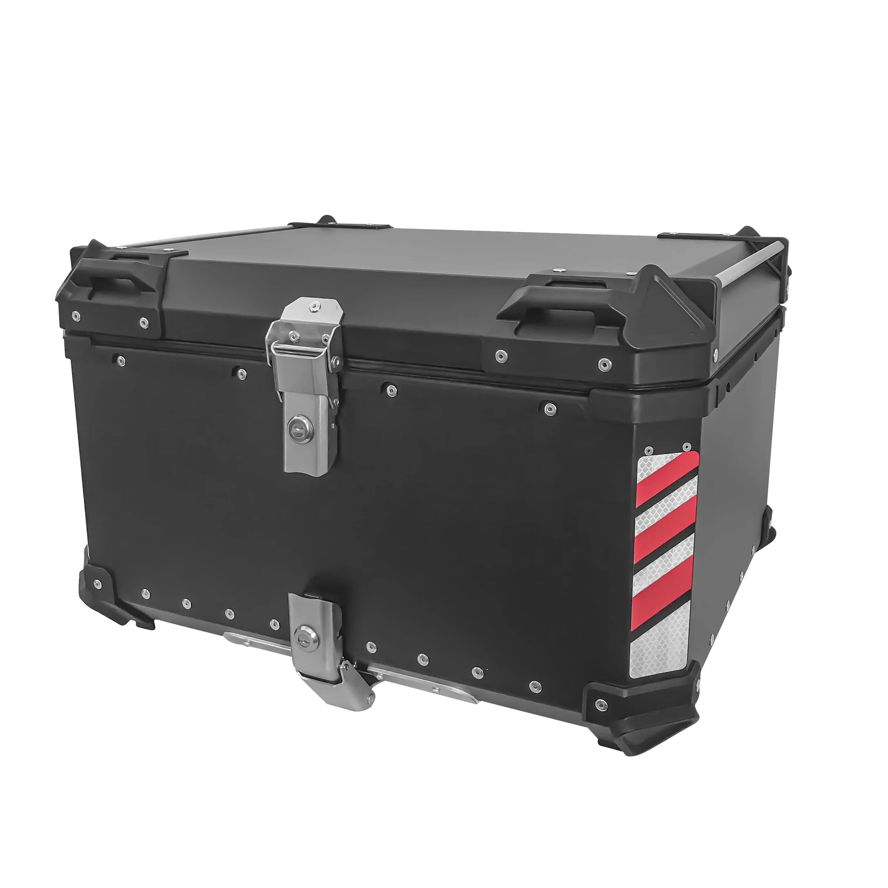 80L large capacity Super Aluminum Motorcycle Luggage box motorcycle top box case delivery boxes with Carrier