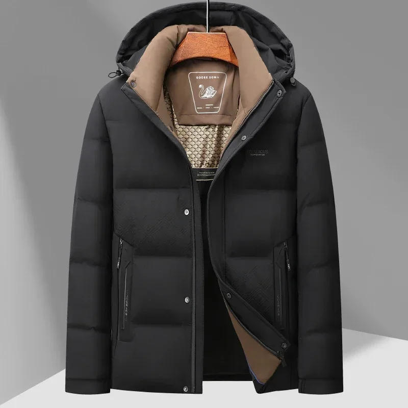 Herren Winter neue Herren bekleidung abnehmbare Kapuzen jacke dicke warme lässige Baumwoll jacke Herren jacke