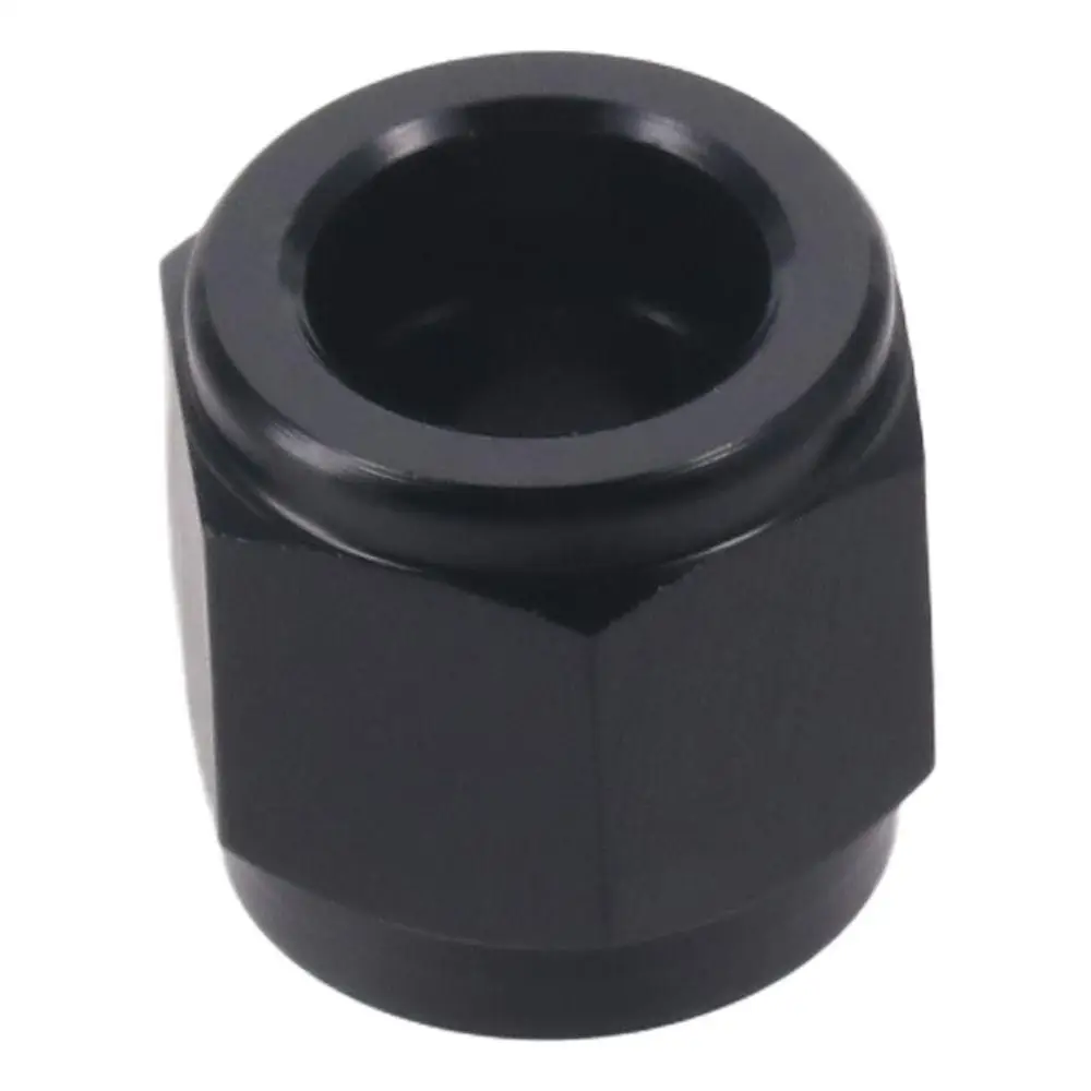 Adaptador de alumínio para Fuel Line Fitting, Acessórios para carro, 6AN a 3/8 ", 8AN a 1/2", Black Fitting, 2Pcs