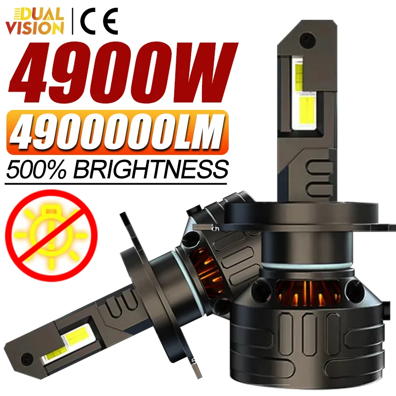 

H4 H7 Led Canbus H1 H8 H9 H11 HB3 9005 HB4 9006 9012 Светодиодные фары 4900 Вт 4900000LM Мини-автомобильные лампы 4300K 6000K Автолампы