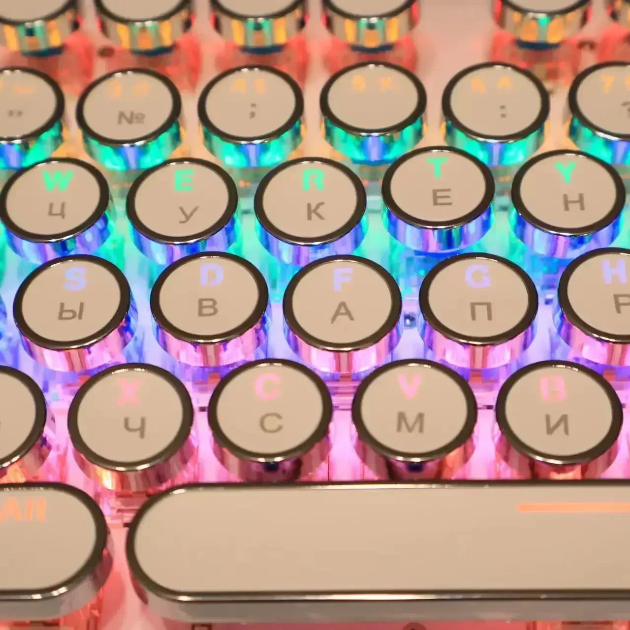 104 Key Russian Keycaps Korean Spanish Universal Round Key Cap  for Cherry MX Mechanical Keyboard Backlit Design High-Quality