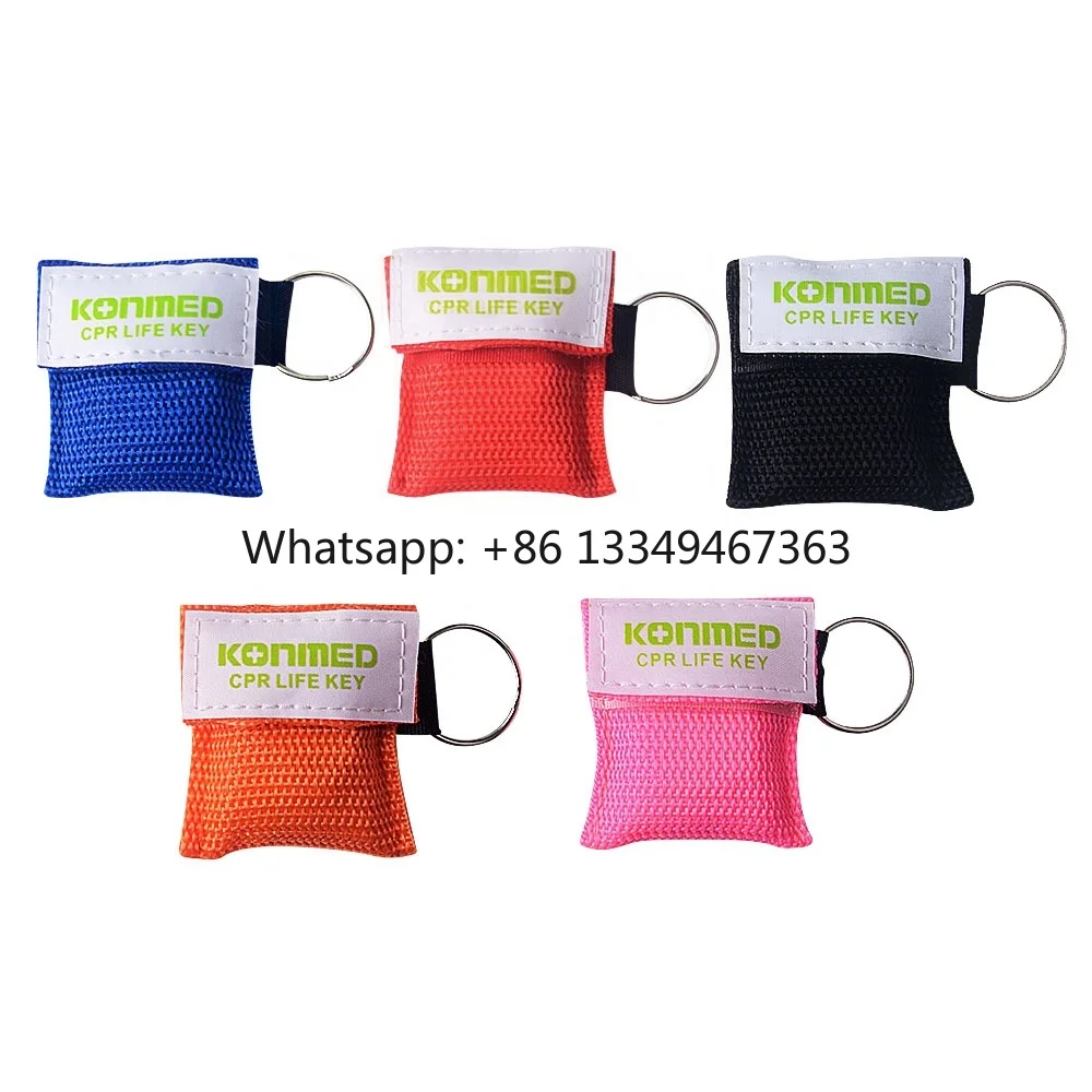 Best price Emergency Medical Supplies & Training Custom First Aid Customized Printed logo CPR Mask Keychain Facial Mask Face Shi