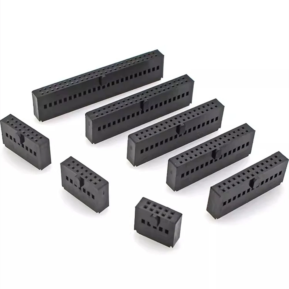 10Pcs FC 2.54mm IDC Crimp TYPE Double Row Connector with Bump 6P8P10P12P14P16P18P20P24P26P30P34P40P50P DC6 Connector