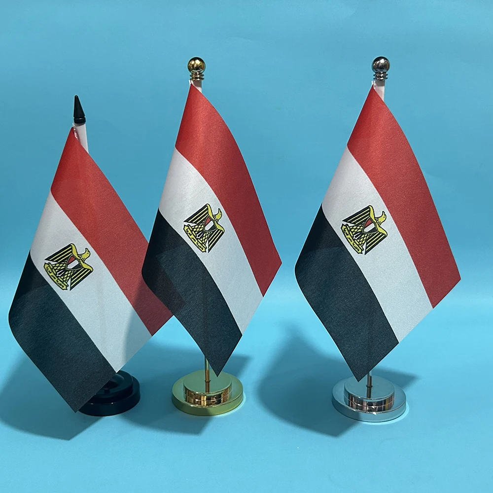 (SKY FLAG) Office Desk Flag Of Egypt Flag 14x21cm EG Egypt National Flag Country Banner Desk Ornaments Flags