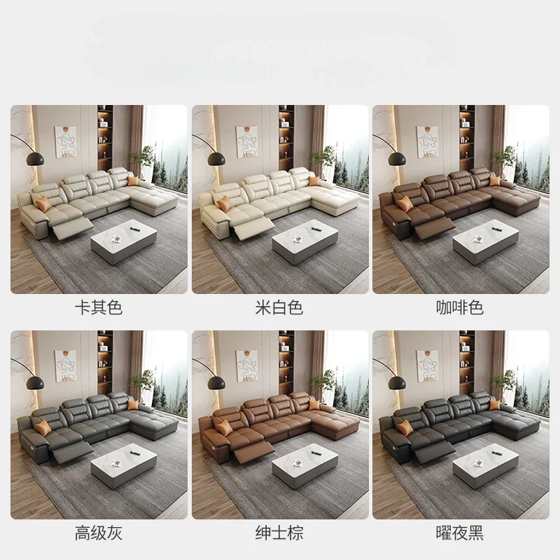Italian Genuine Leather Sofas Luxury Recliner Sectional Designer Floor Sofa Loveseat L Shape Woonkamerbanken Home Furniture