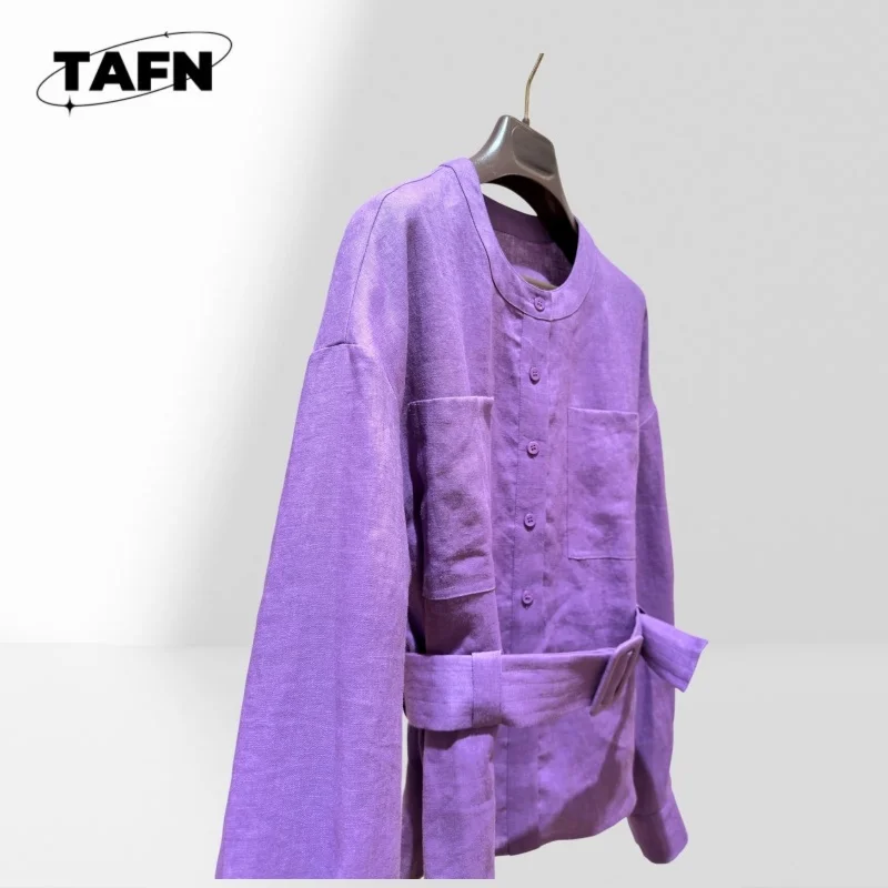 レディース ミドル丈 ウィンドブレーカー カジュアル トレンチコート 秋シーズン向け レディース ロングラインジャケット ウエスト調節可能 AJ2808