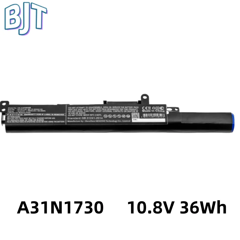 10.8V 36Wh New Rechargeable A31N1730 Laptop Battery Lithium for Asus X560UD R562UD K560UD F560UD F560 0B110-00550100 3Cell