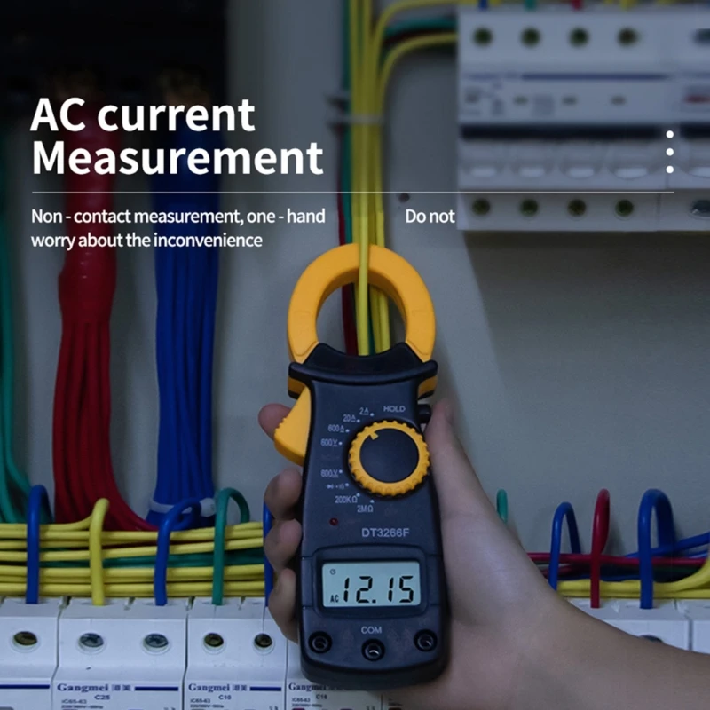 DT-3266F Digital Amper Clamp Meter Multimeter /for DC and Resistor NCV Dioded Overload for Protection Lightwei