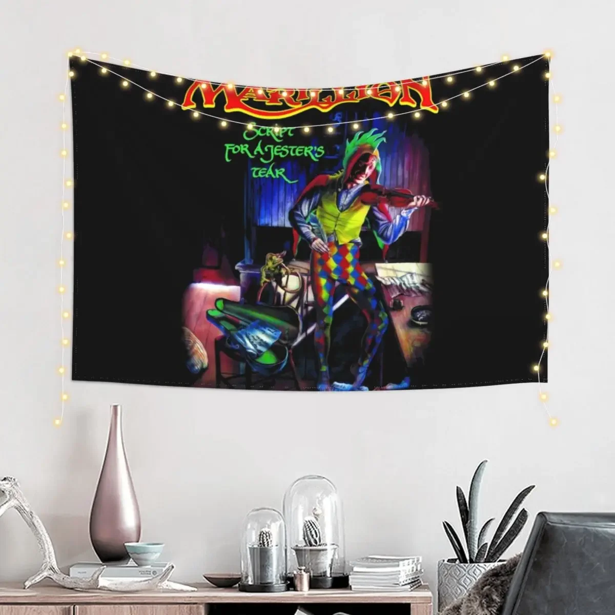 MARILLION Script for a Jester's Tear Essential Tapestry Wallpaper Bedroom Carpet Wall Room Decorations Aesthetic Tapestry