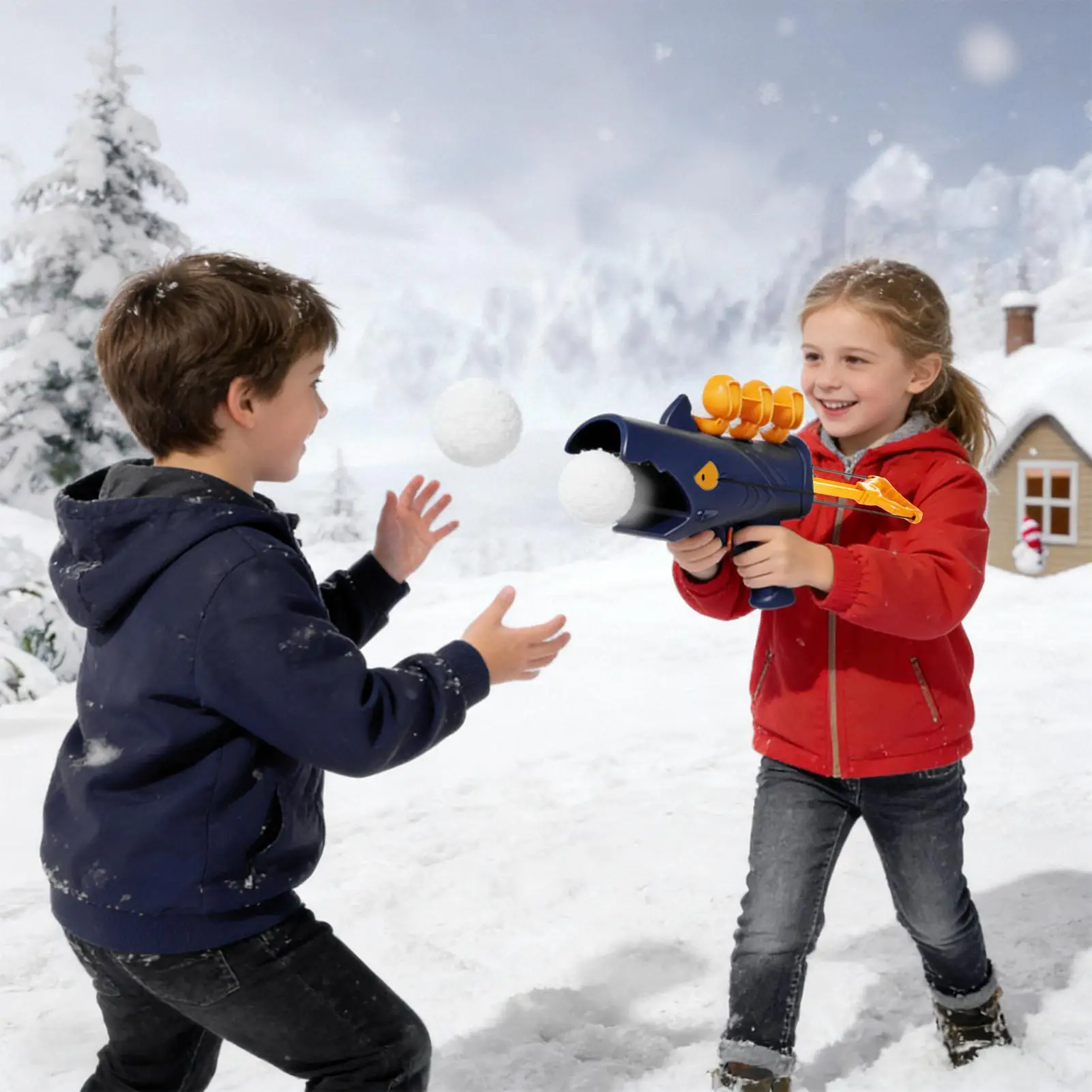 S nowball Maker Winter Outdoor Toy, Snowbal l Shooter For Kids Boys Girls, Backyard Park Garden Lawn Play Snow Ball Maker Toys