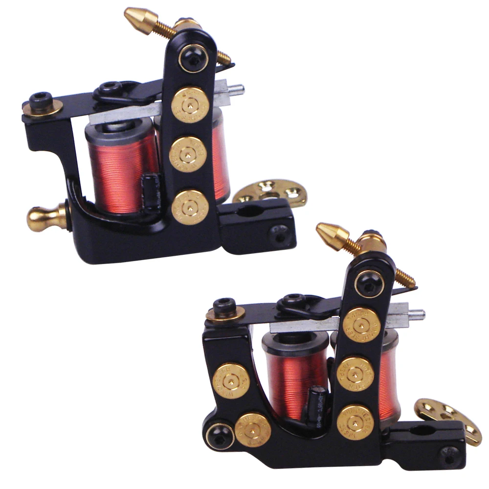 

10 Coils Tattoo Machine Cast-iron Dual-coiled Handmade Tattoo Guns Machine For Liner Shader Tattoo Body Machine