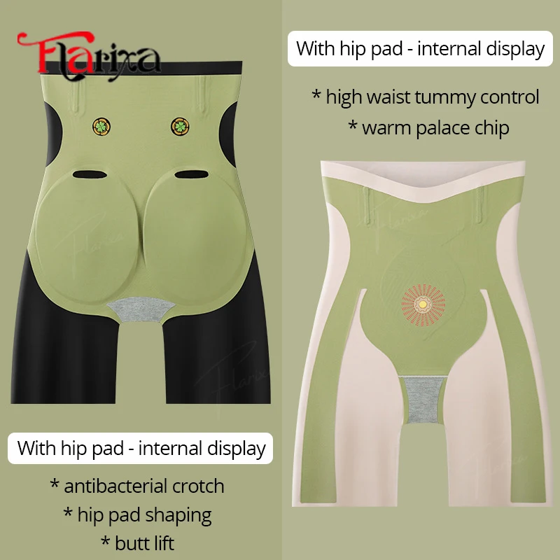 Flarixa Hip Pads Shapewear Fake Ass Push Up Panties for Buttocks High Waist Tummy Control Butt Lift Shorts Women Slimming Boxers