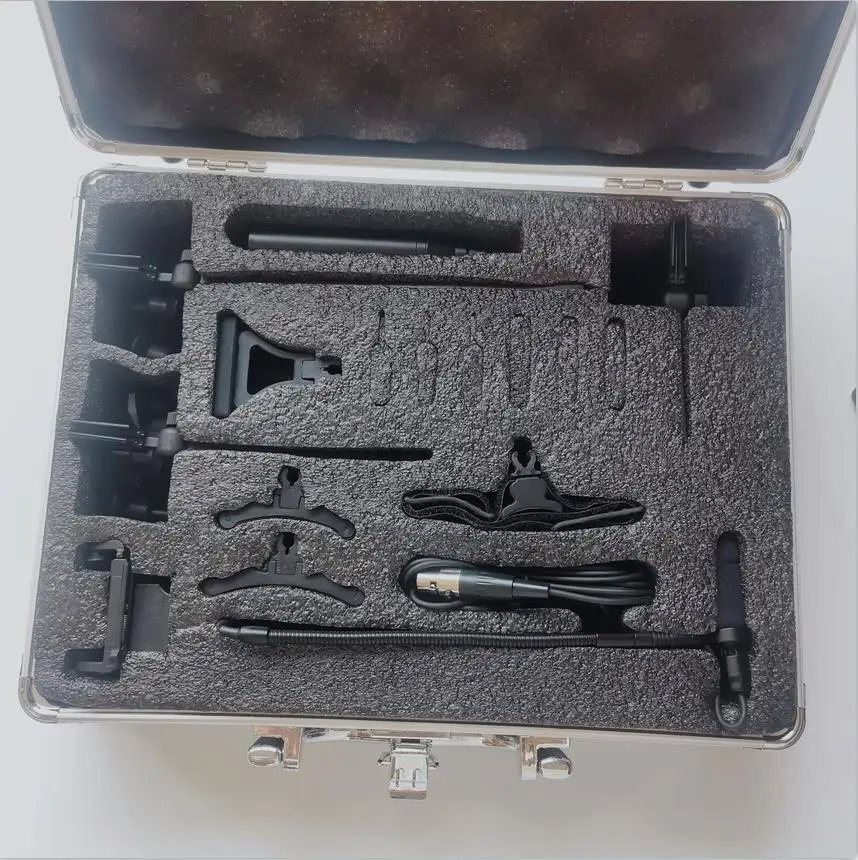 

MU800 Full Set Professional Musical Instrument Microphones with 8 Styles Instruments Clamps for Guitar Violin Piano Cello Bass