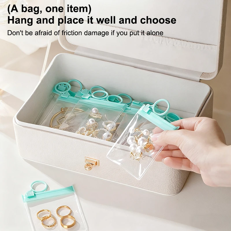 

10/20/30 шт. утолщенные сумки на молнии, прозрачные мешочки для ювелирных изделий из ЭВА, антиокислительная сумка для хранения серег, ожерелья, браслета