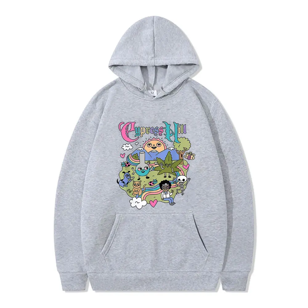 Rapper Cypress Hill Cartoon Style Graphic Hoodie Men Women Hip Hop Oversized Streetwear Unisex Casual Fleece Pullover Hoodies