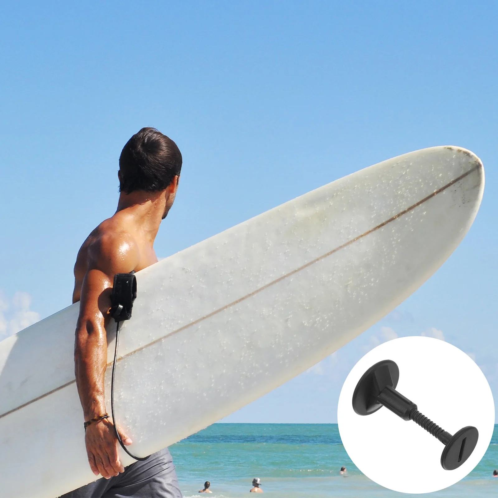 

Foot Rope Buckle for Surfboard Paddleboard Leash Black Color Accessories Canoeing Kayak Safety Leg Plug Outdoor Sports