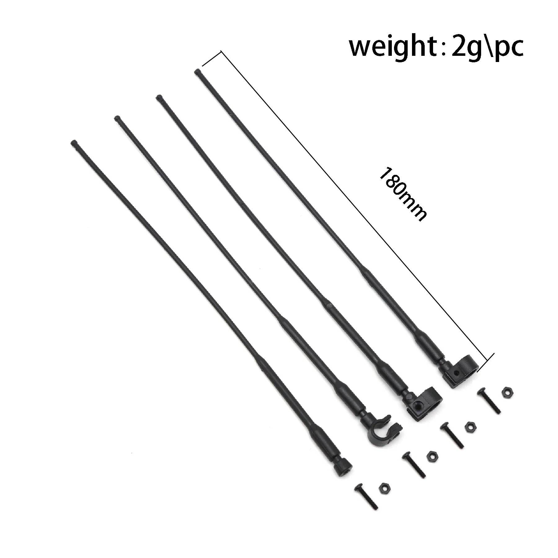 Nylon antena simulação para carro, linha de sinal decorativo, 1/10 rc, axial scx10traxxas trx4 d90 cc01, peças de atualização