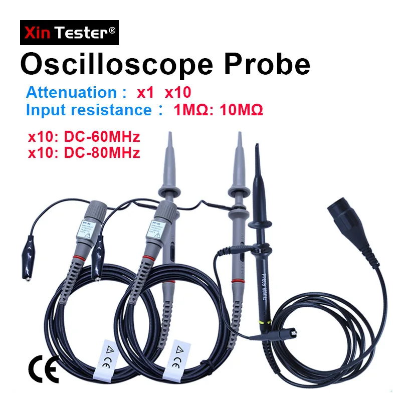 Xin Tester Digital Oscilloscope Prope X1 X10 60MHz 80MHz for PP-80/PP-80B/PP-90 Oscilloscope Accessories