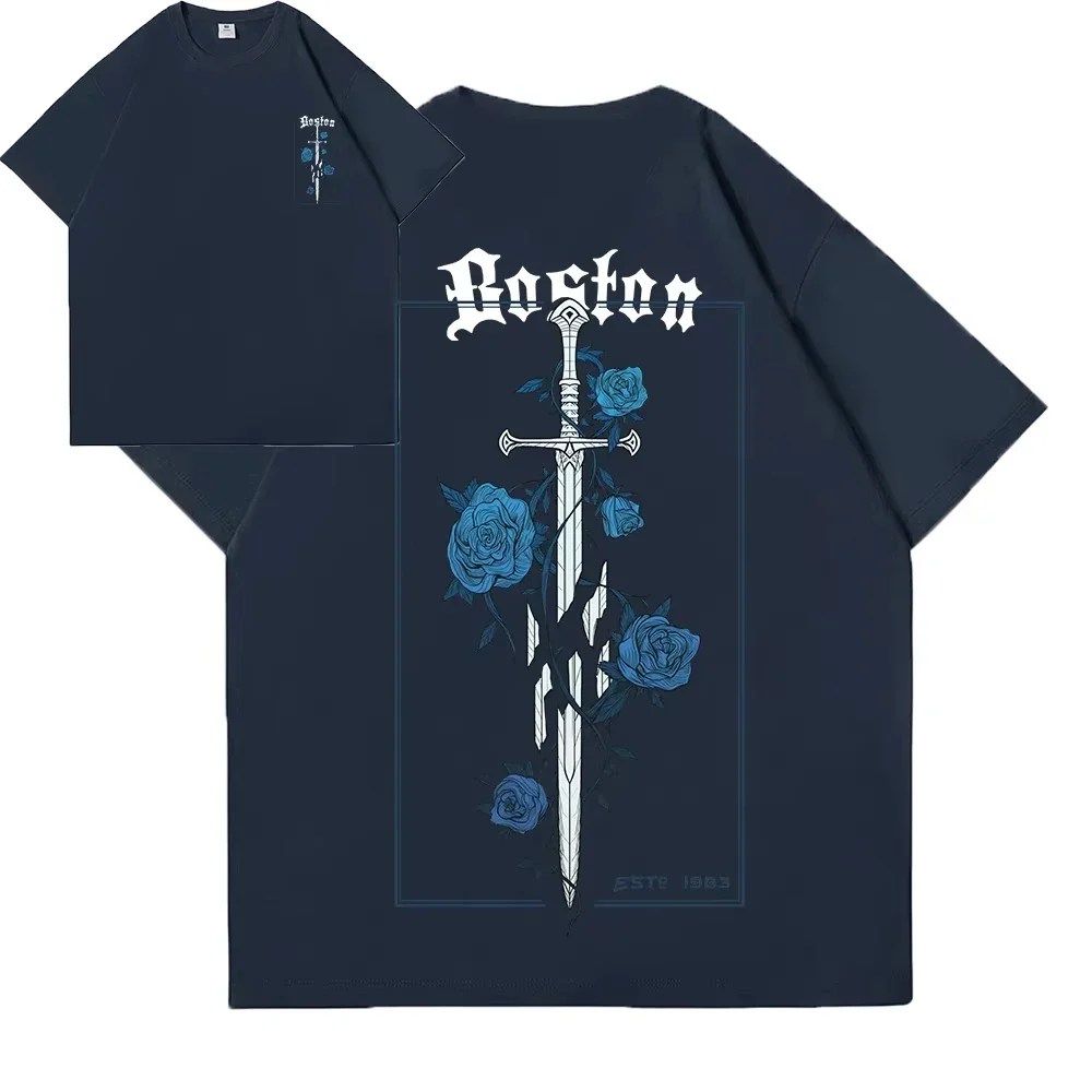 2025 100_ تحب الاتجاه القطني الخالص قمصان صيفية فضفاضة غير رسمية مطبوعة ثنائية الأبعاد على الطراز الياباني والكوري بأكمام قصيرة من القطن الخالص