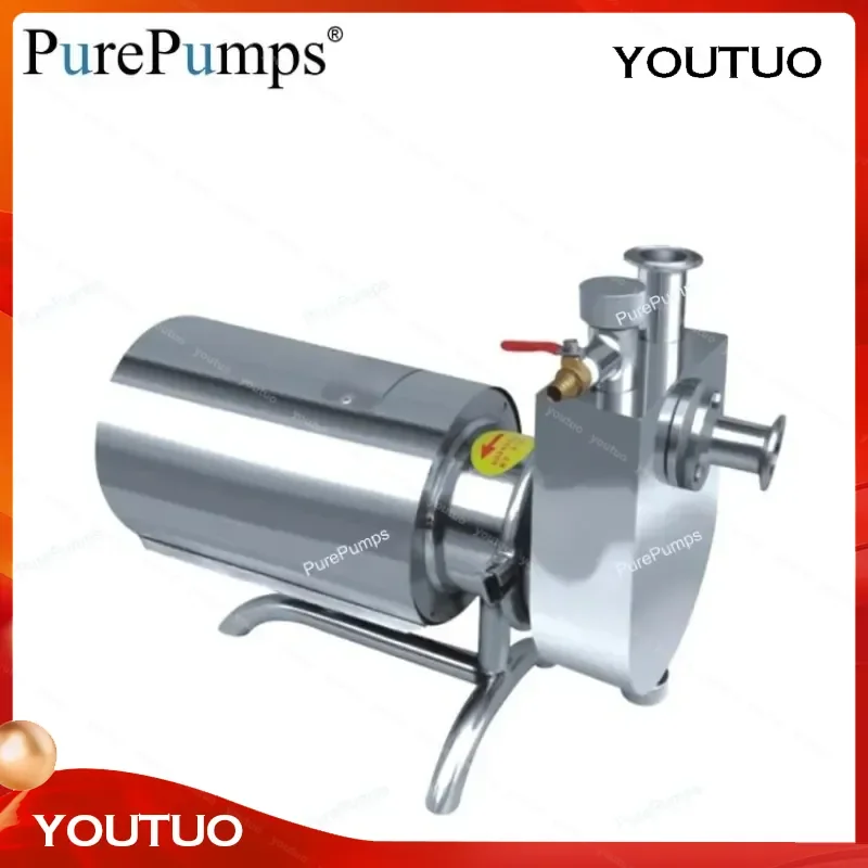 0.75kW Stainless Steel Portable Self Priming Pump Food Grade Sanitary Transfer for Soy Milk Juice