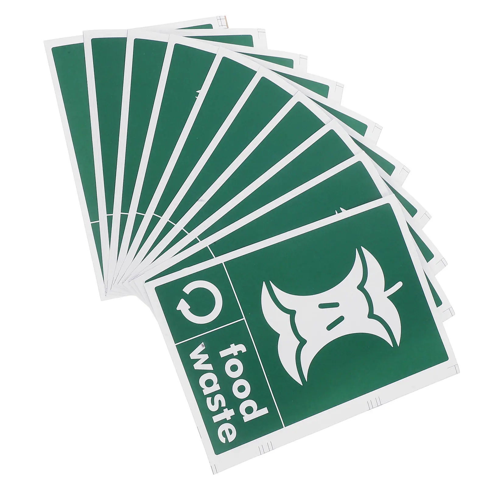 10Pcs Environmental Sticker Creative Self-Adhesive Garbage Classification Trash Bin Decal Recycling Sticker for Public Spaces