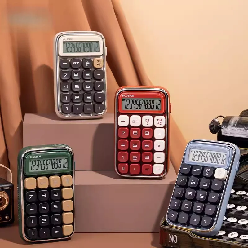 

12 Digit High-End Calculator Gift Box With Blue Axis Calculation Mechanical Keyboard For Office Finance And Commercial Use