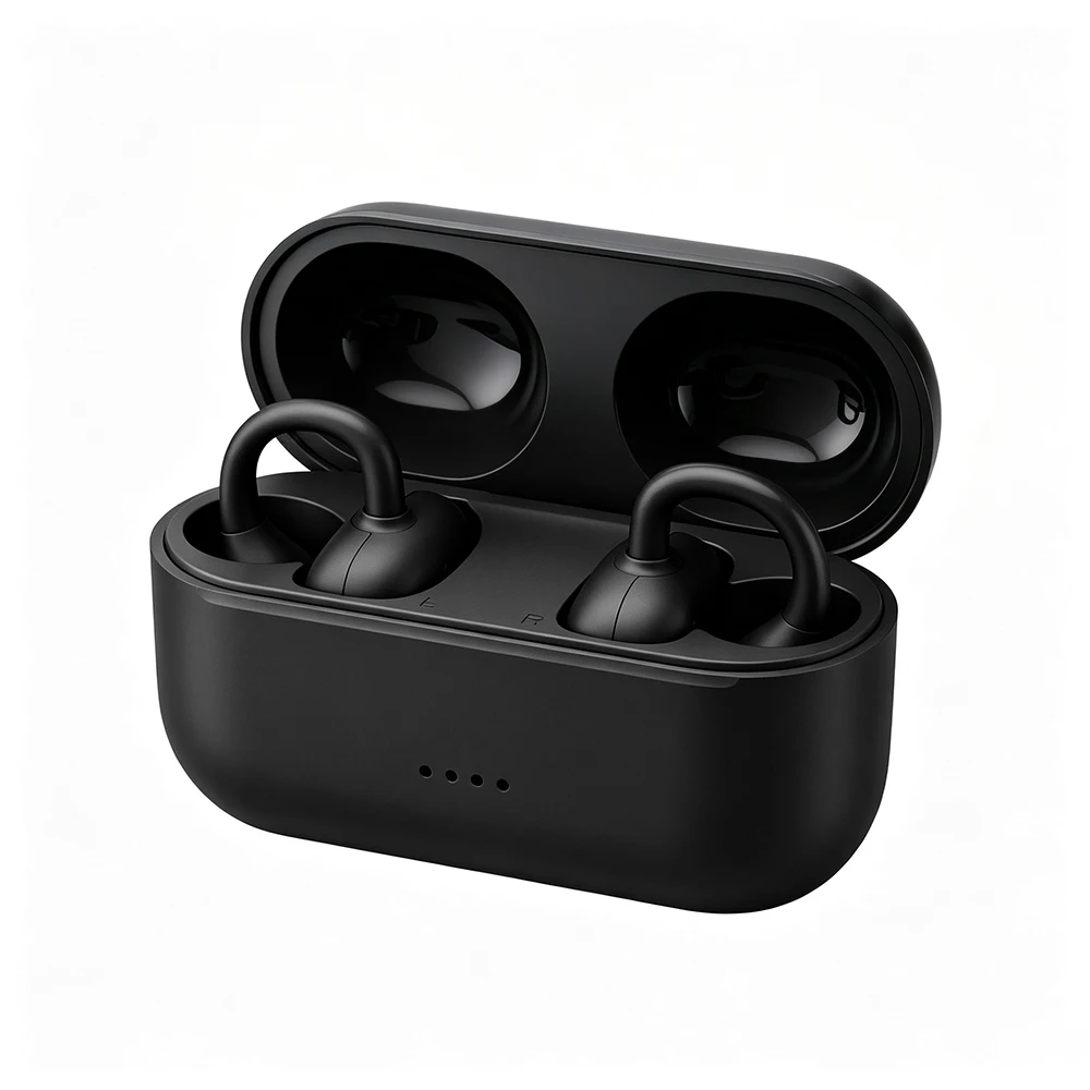 Sweat Resistant Ear Clip Bone Conduction Hearing Aid Noise Reduction Anti-feedback Rechargeable Senior Hearing Device