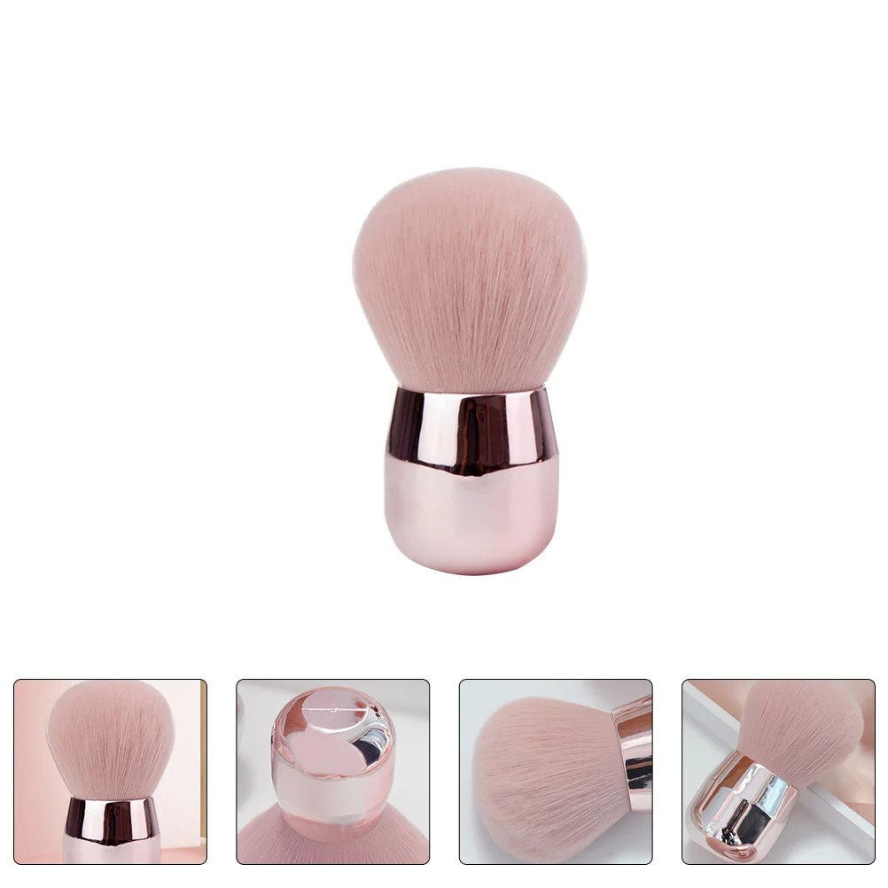 

Small Powder Brush Pink Makeup Glitter Highlighters The Face Mushroom Shape Travel Foundation for Liquid Loose