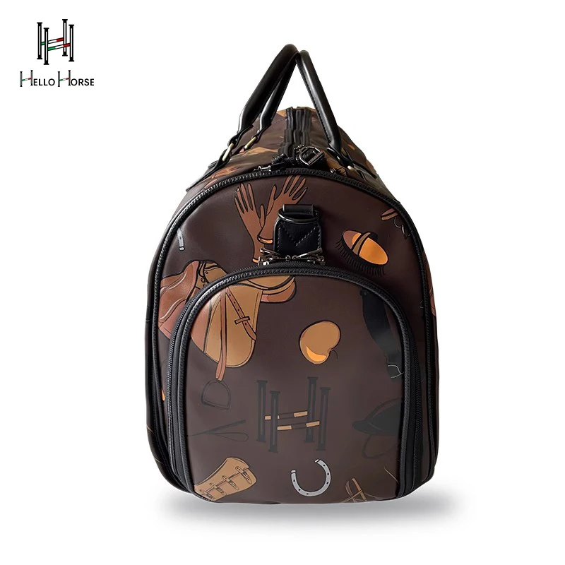 مرحبا الحصان النمط البريطاني الفروسية دعوى حقيبة متعددة الوظائف حقيبة دعوى حقيبة مستحضرات التجميل الفروسية ملابس العمل معدات ركوب الخيل حقيبة مستحضرات التجميل