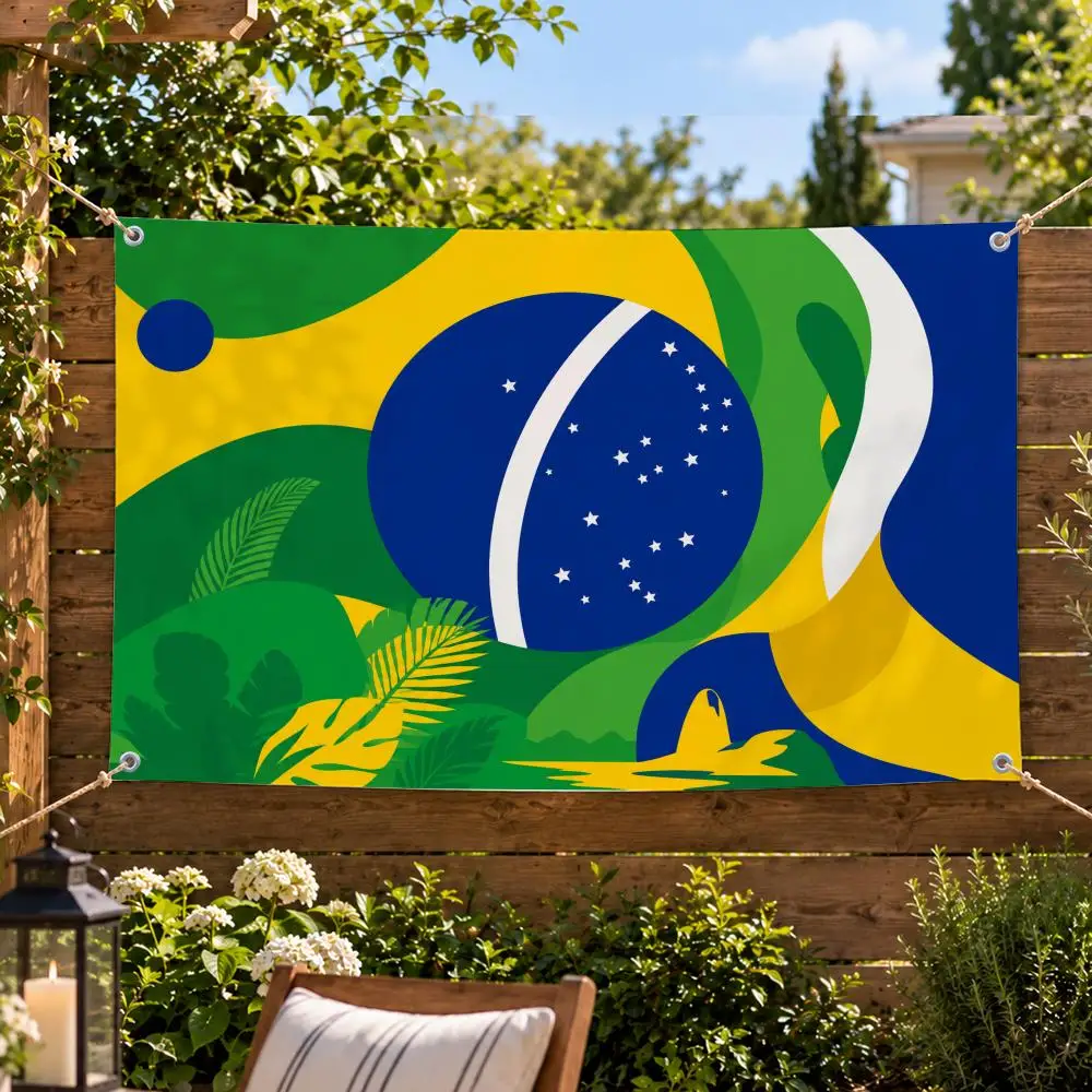 Flag Outdoor Brazil Banner Flags Decorative Flag Banner Indoor Outdoor Garden Yard Patio Party Camping Wall Decor Gift