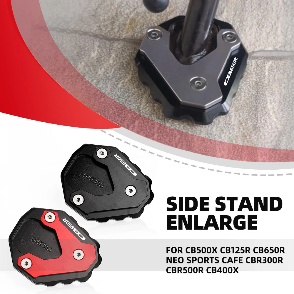 

Foot Side Stand Extension Pad Support Plate Enlarge Stand For HONDA CB500X CB125R CB650R Neo Sports Cafe CBR300R CBR500R CB400X
