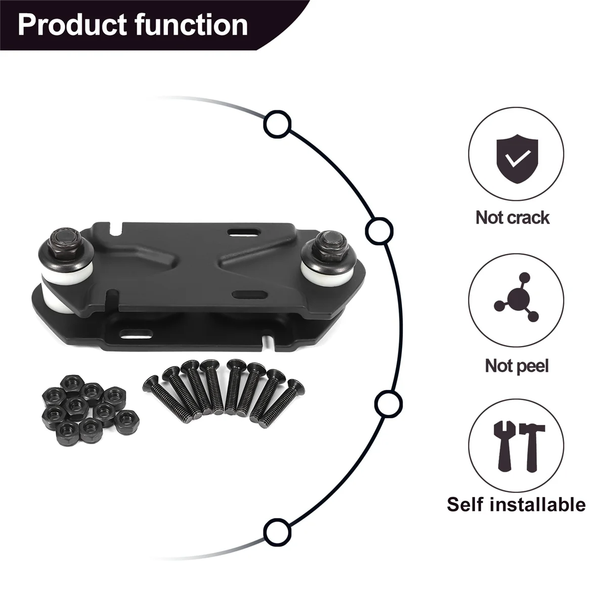 محول السكك الحديدية المحمولة بالماء لشاحنة التزلج على الأمواج ، يناسب أي لوحة ، الحمل والرحلات البحرية ، مثل لوح التزلج ، محول السكك الحديدية ، الأسود