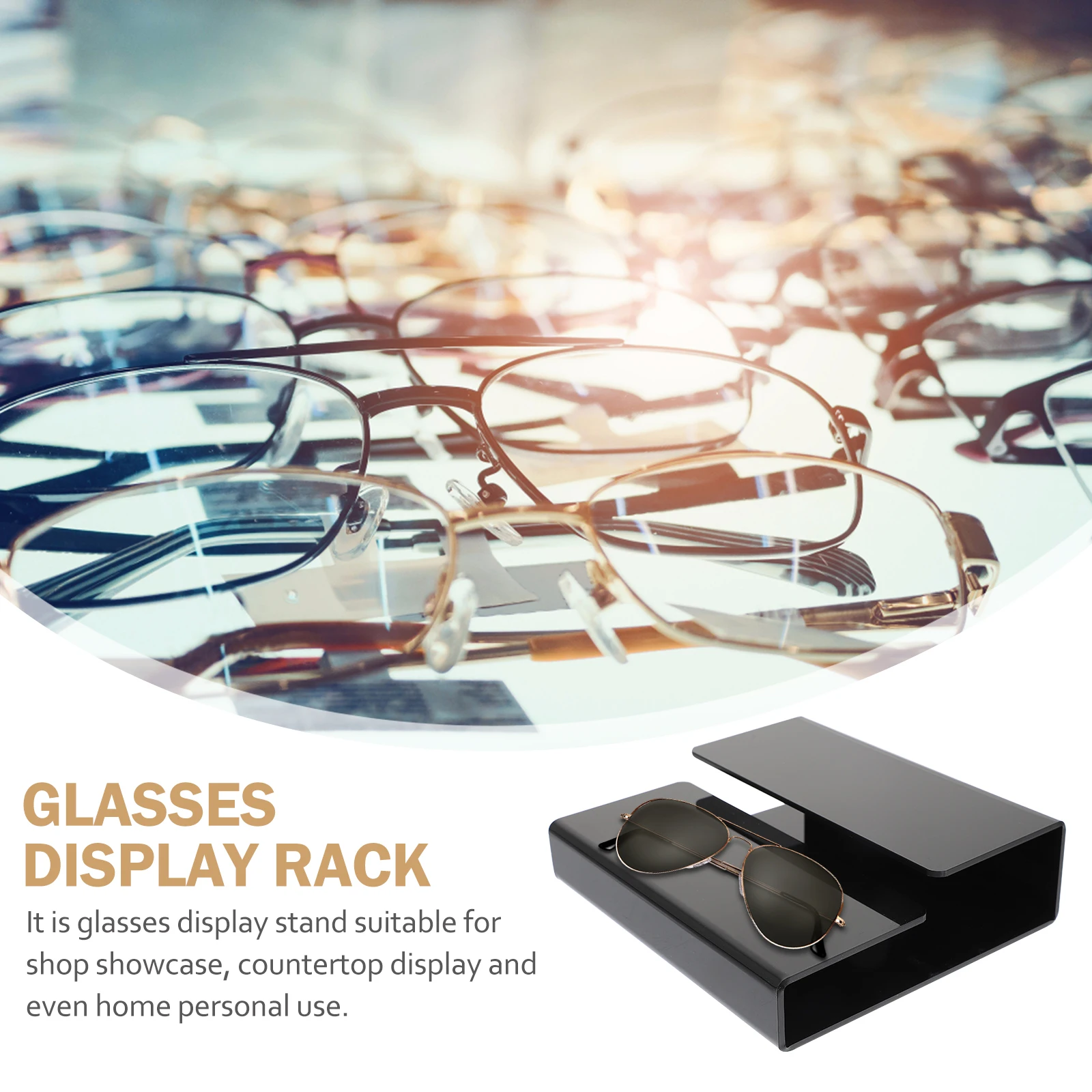 

1Pcs Acrylic Glasses Show Rack Sturdy Durable Display Stand for Store Countertop Sunglasses Storage Holder Glasses Storage Rack