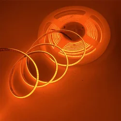 Orange 3mm 5mm 8mm COB Led Strip Lights 12V 24V 3000K 6000K RGB Soft Flexible LED tape FCOB Ra90 for Decor Lighting 5m/roll