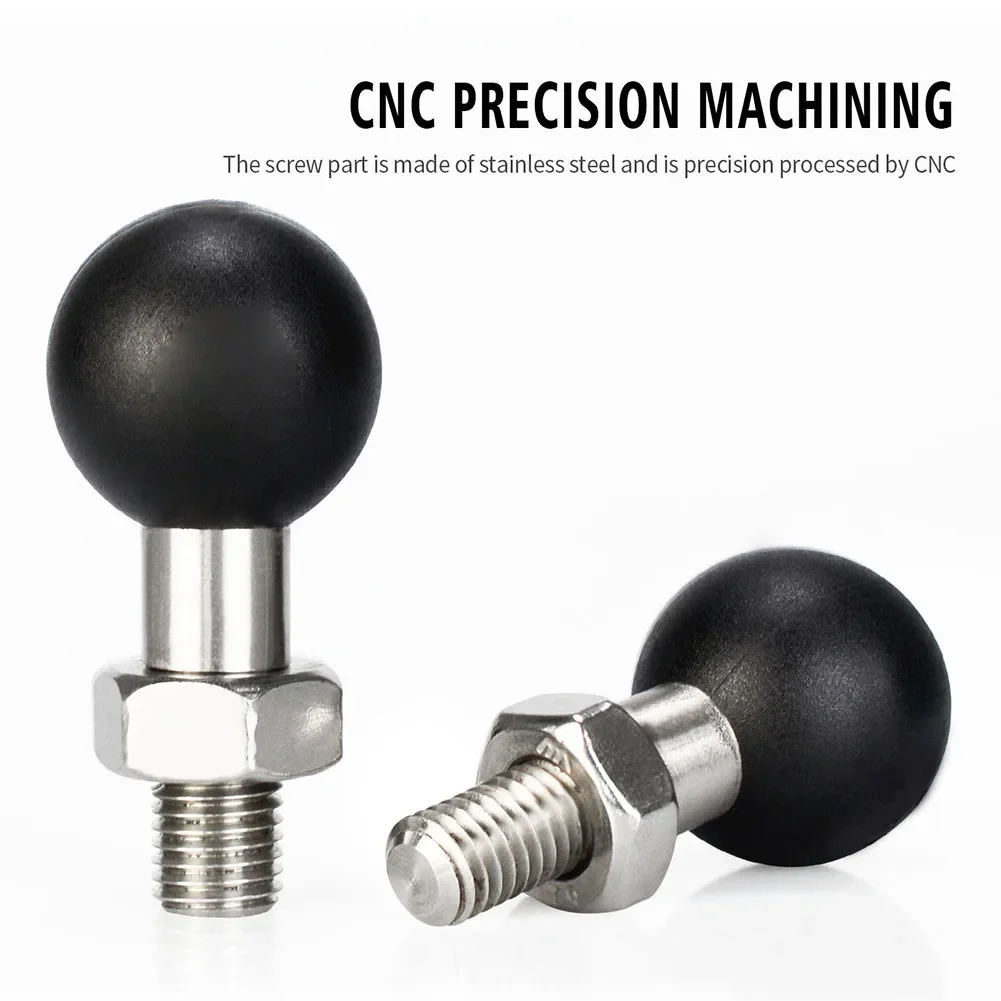 25mm Mounts Mirror Seat Ball Head M10 M8 Screw Ball Head Mount Adapter M8 M10x1.25 Male Thread Mount for Motorcycle Phone Holder