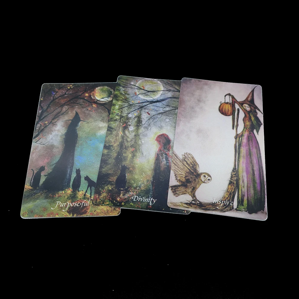 12x7CM Earthly Soul Spirits Moon Divination Oracle Cards Deck for Beginners with With Paper Guidebook English