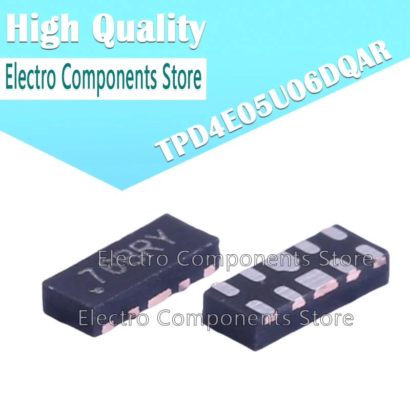 10PCS TPD4E05U06DQAR USON-10 1, 4, 6 Channel ESD Protection Device ULTRA LOW CAPACITANCE TVS DIODE ARRAY